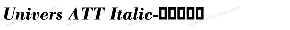 Univers ATT Italic字体转换